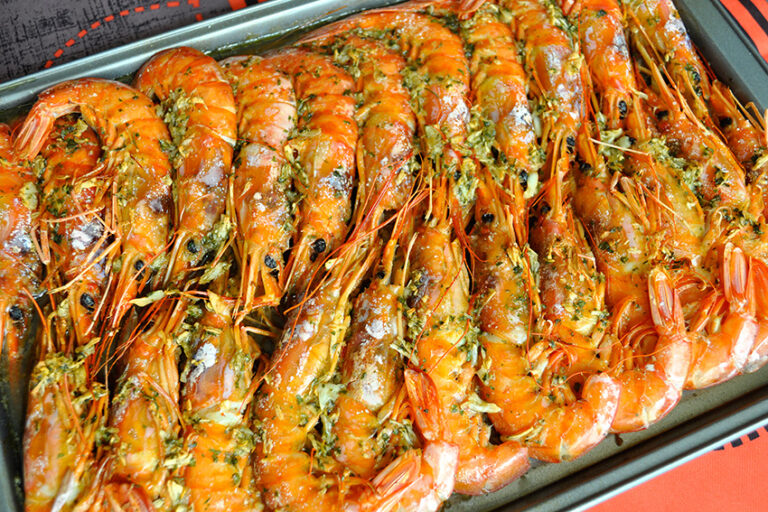 Receta de gambones al brandy en el horno