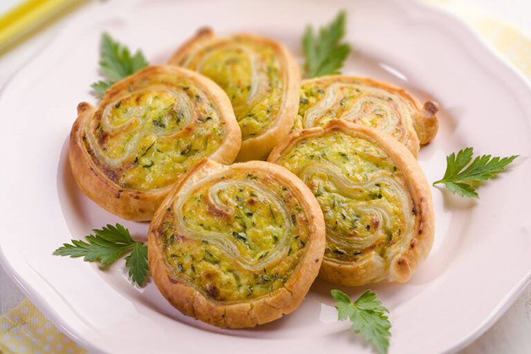 Receta de rollitos de hojaldre con calabacín
