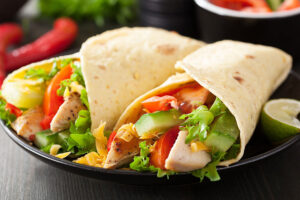 Receta de fajitas de pollo con verduras