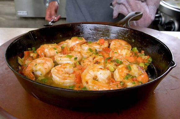 Camarones con tequila y lima