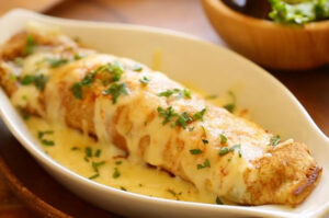 Receta de crepes de pollo y champiñones