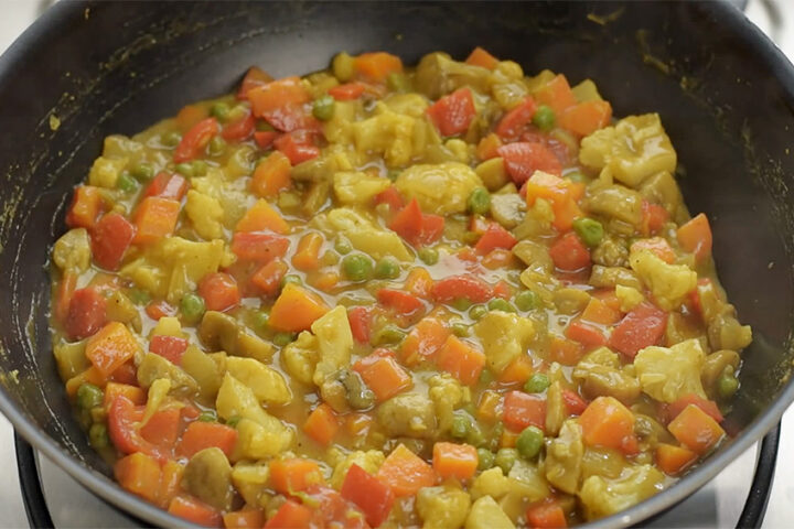 Receta de verduras al curry