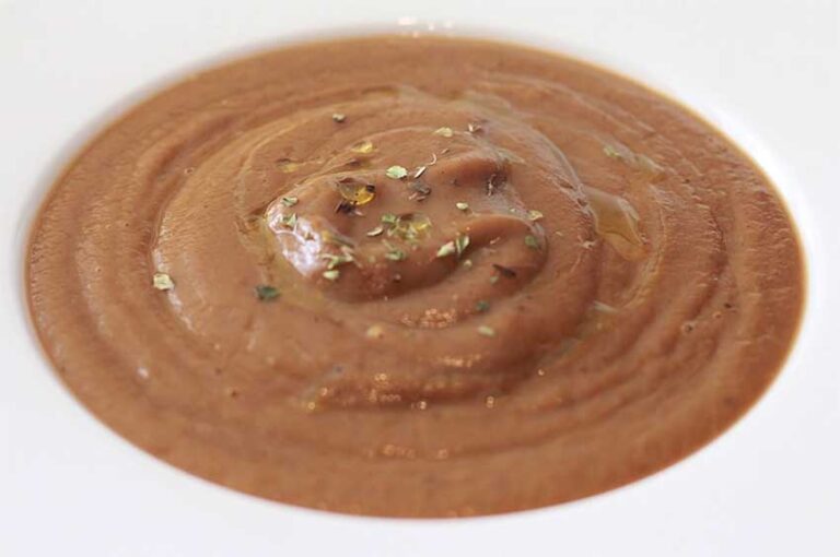 Receta de crema ligera de berenjenas