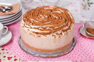 Receta de tarta de capuchino sin horno