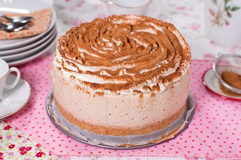 Receta de tarta de capuchino sin horno