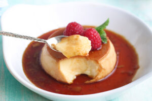 Receta de flan de queso mascarpone