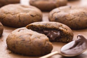 Receta de galletas de Nutella rellenas