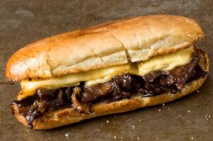Receta de sándwich Philly Cheesesteak