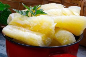 Receta de yuca con mojo