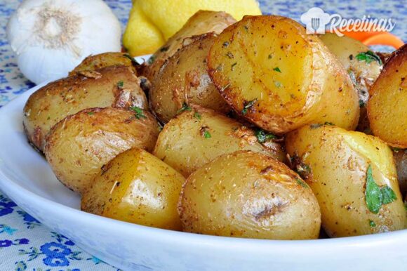 Papas al ajo y limón