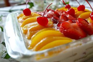 Receta de postre de galletas con frutas