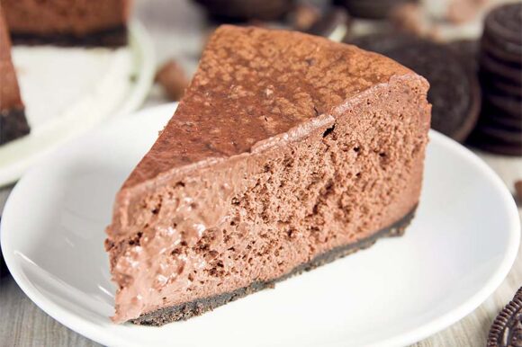 Tarta de queso con chocolate