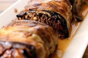 Receta de pastel de berenjena relleno de carne