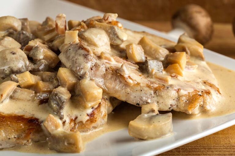 Receta de lomo de cerdo con salsa de champiñones