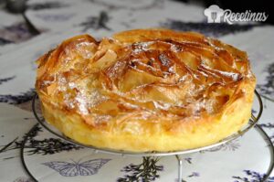 Receta de tarta flor con masa filo