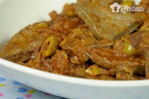 Receta de tajín de hígado de ternera.