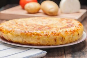 Receta de tortilla de patata con jamón
