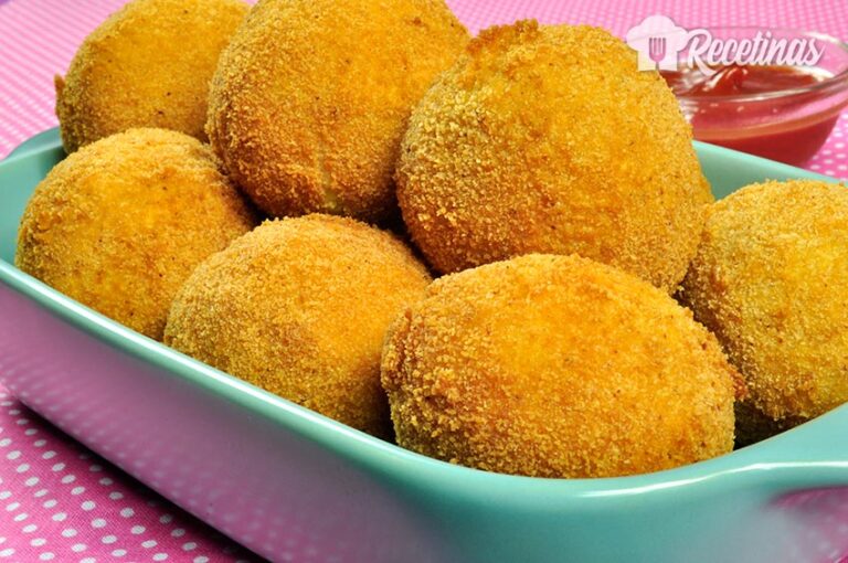 Receta de bombas de patata con jamón cocido