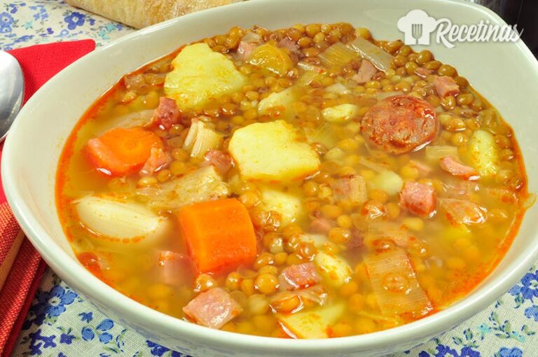 Receta de lentejas con jamón