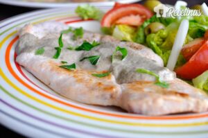 Receta de filetes de pavo con salsa de champiñones