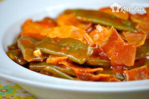 Receta de judías verdes con jamón y bacon