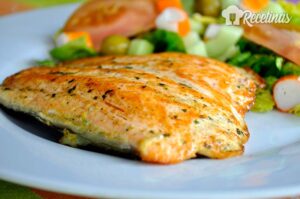 Receta de salmón al curry
