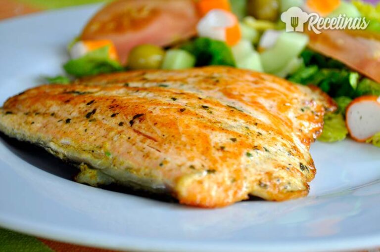 Receta de salmón al curry