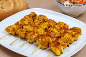 Receta de brochetas de pollo