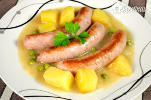 Receta de salchichas con patatas