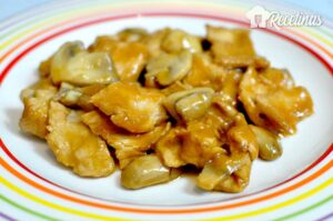 Receta de carne de cerdo con champiñones