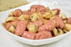 Receta de salchichas con champiñones
