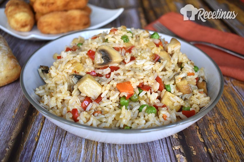 Receta de arroz frito con verduras