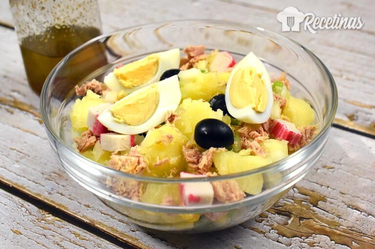 Receta de ensalada de patatas con vinagreta francesa