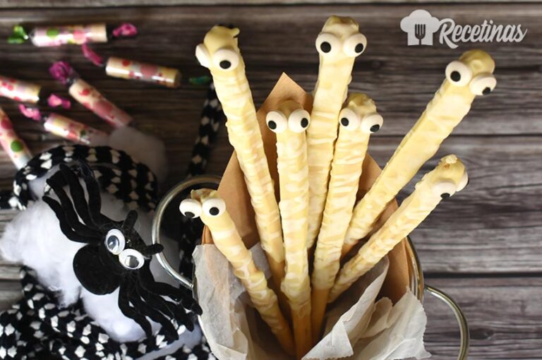Receta de palitos momia para Halloween