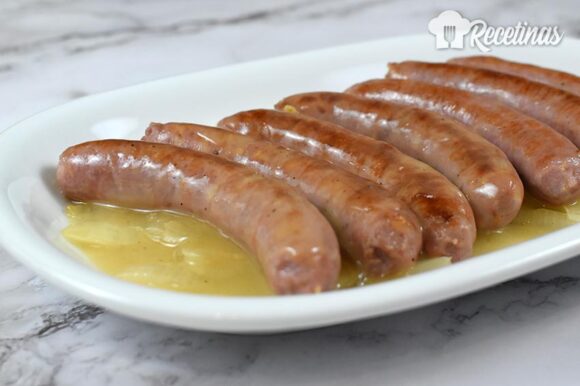 Salchichas a la sidra