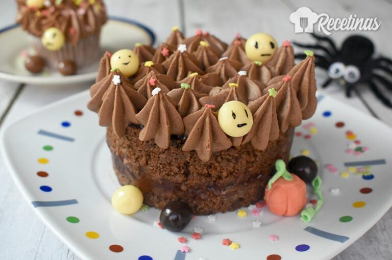 Receta de tarta halloween con buttercream