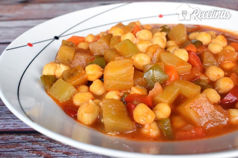 Receta de garbanzos con pisto