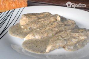 Receta de solomillo de pollo en salsa de champiñones