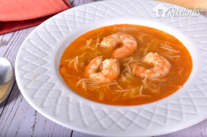 Receta de sopa de langostinos