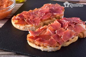 Receta de tostas de jamón