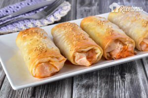 Receta de rollitos de atún con pasta filo