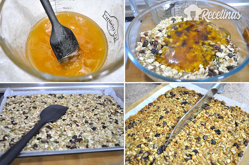 Barritas energéticas de avena.