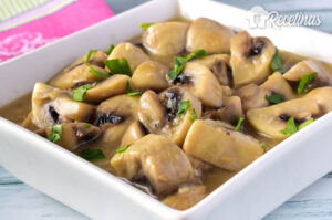 Receta de champiñones en salsa