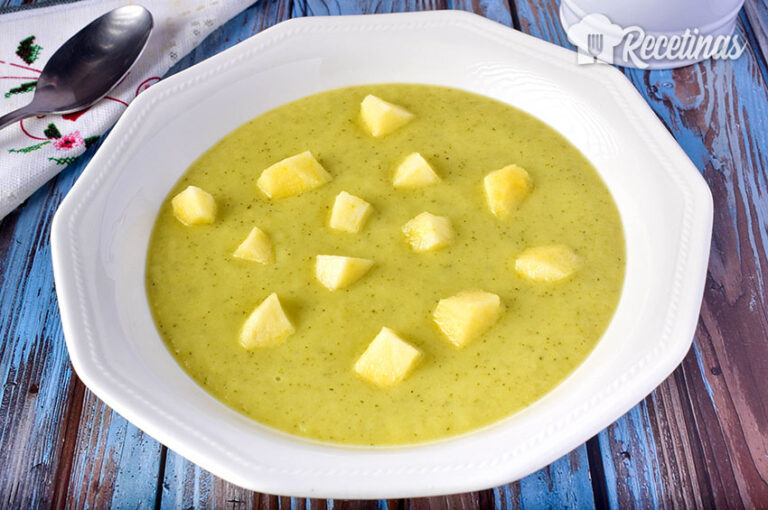 Receta de crema de calabacín y manzana