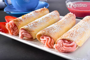 Receta de canutillos rellenos de crema de fresas