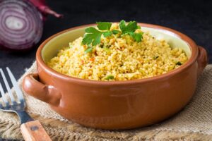 Receta de cuscús al curry con verduras