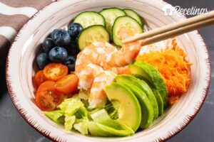 Poke bowl de langostinos