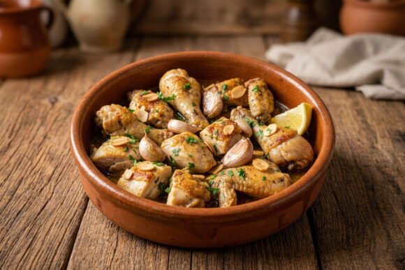 Pollo al ajillo