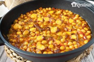 Garbanzos con pulpo