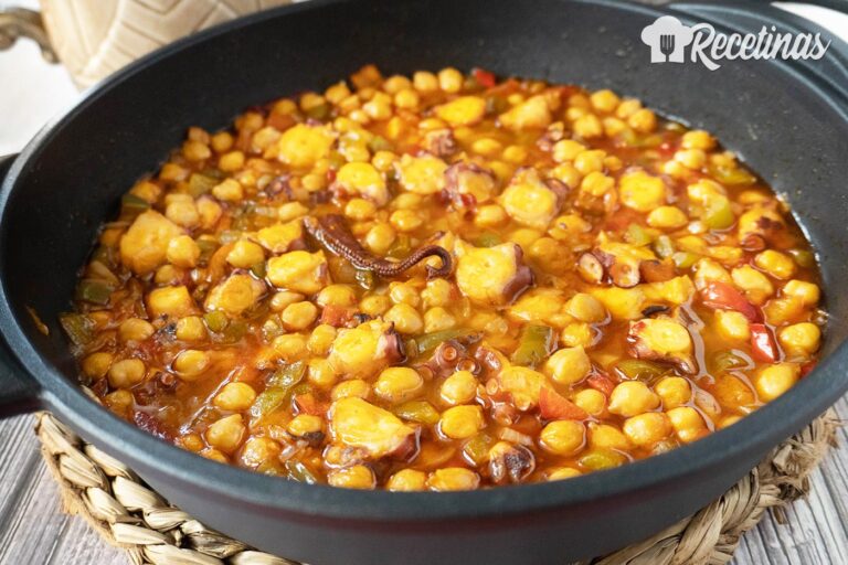 Garbanzos con pulpo